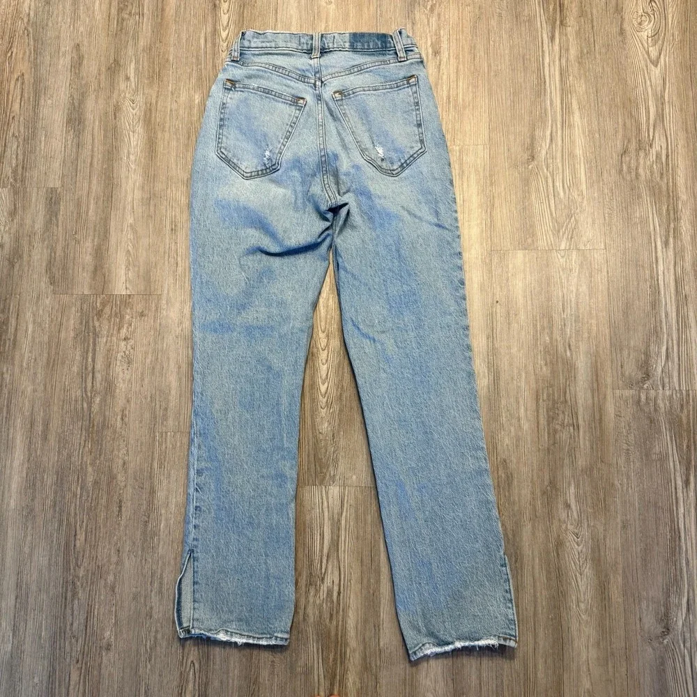 Abercrombie & Fitch Womens 26/2S 90s Straight Ultra High Curve‎ Love Slit Hem